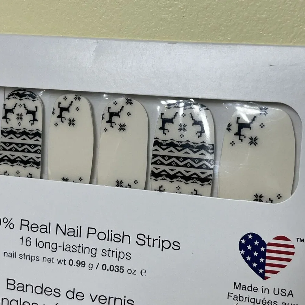 2 Color Street Nail Polish Strips Cold Front & A Dashing Time Reindeer NEW